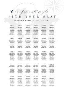 sofia-stat-16-36-b | Our favourite people Seating Chart Portrait A1: sofia-stat-16-36-b | Our Favourite People Seating Chart - Portrait