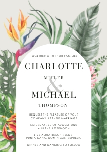 palma-stat-10-33| tropical  flowers wedding invitation template design preview