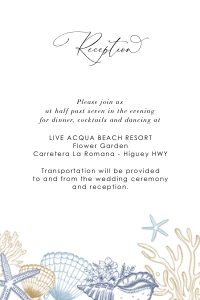 hila-stat-02-02 | HILA reception Card - 4x6": hila-stat-02-02-set | Under the sea wedding invitation Suite