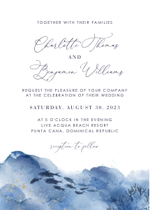 ylenia-stat-02-02 | YLENIA wedding invitation - 5x7": ylenia-stat-02-02-set | Navy beach wedding invitation Suite