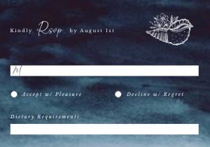 zahara-stat-02-02 | ZAHRA RSVP card - 5 x 3.5": zahara-stat-02-02-set | Minimalist beach wedding invitation Set