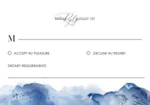 ylenia-stat-02-02 | YLENIA RSVP card - 5x3.5": ylenia-stat-02-02-set | Navy beach wedding invitation Suite