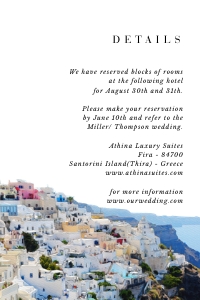 santorini-stat-02-01 | Details card 4x6": Santorini wedding invitation card Suite