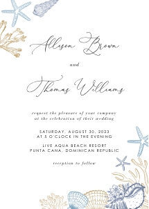 hila-stat-02-02 | Under the sea wedding invitation Template design preview