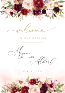 rosita-stat-22-11 | Welcome Sign - A1 portrait: rosita-stat-22-11 Rosita | Wedding Welcome Sign Template