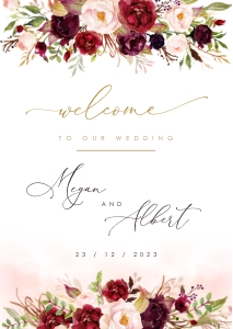 rosita-stat-22-11 | Welcome Sign - A2 portrait: rosita-stat-22-11 Rosita | Wedding Welcome Sign Template