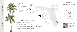 palma-stat-10-56 | palm tree boarding pass save the date design preview