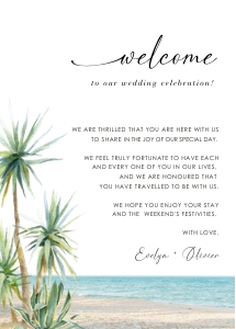 palma-stat-10-55 | SELMA Palm tree wedding itinerary card design preview