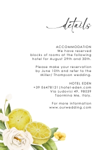 lemon-stat-34-05 | details card 4x6": lemon-stat-34-05-set | Wedding invitation suite