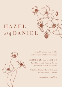 Hazel-stat-35-02 | Wedding invitation template design preview