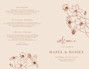 hazel-stat-35-03| Hazel Wedding Program - 5.5 x 8.5": hazel-stat-35-03 | HAZEL Wedding program