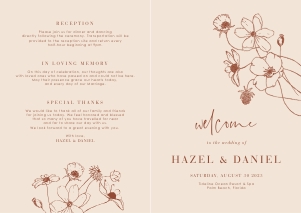 hazel-stat-35-03 |  wedding program A4 open: hazel-stat-35-03 | HAZEL Wedding program