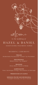 hazel-stat-35-03 | Wedding program 4 x 9 inch: hazel-stat-35-03 | HAZEL Wedding program