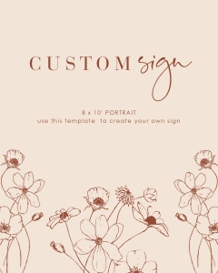 hazel-stat-35-05 | Custom Sign 8 x1 0 inches: hazel-large-bundle-35-01 | HAZEL wedding stationery bundle