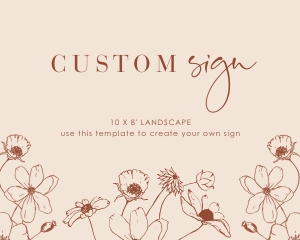 hazel-stat-35-05 | Custom Sign 10 x 8 inches: hazel-large-bundle-35-01 | HAZEL wedding stationery bundle