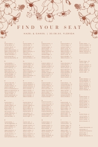 hazel-stat-35-08-b-alpha | Seating Chart 24 x 36": hazel-stat-35-08-b-alpha | HAZEL | seating chart alphabetical - portrait