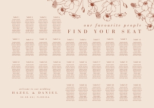 hazel-stat-35-08-a | Our favourite people Seating Chart A1: hazel-stat-35-08-a | HAZEL | seating chart - landscape