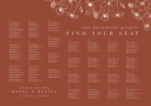 hazel-stat-35-08-a-alpha | Our favourite people Seating Chart Alphabetic A1: hazel-stat-35-08-a-alpha | HAZEL | seating chart alphabetical - landscape