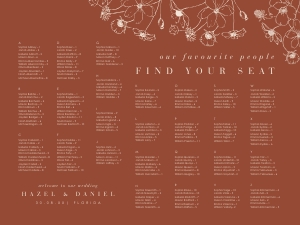 hazel-stat-35-08-a-alpha | Our favourite people Seating Chart Alphabetic 24 x 18: hazel-stat-35-08-a-alpha | HAZEL | seating chart alphabetical - landscape