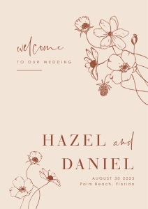 hazel-stat-35-11 | Welcome Sign A1: hazel-large-bundle-35-01 | HAZEL wedding stationery bundle