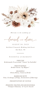 laurel-stat-36-03 | Wedding Program 4 x 9": laurel-stat-36-03 | wedding program