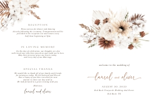 laurel-stat-36-03 | wedding program A4 open: laurel-stat-36-03 | wedding program