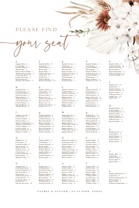 laurel-stat-36-08-b-alpha | seating chat alphabetic 24x36": laurel-stat-36-08-b-alpha | seating chart alphabetic portrait