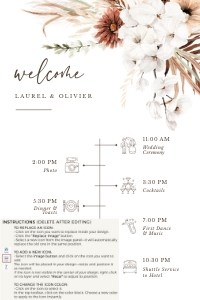 laurel-stat-36-10 | wedding day timeline sign design preview