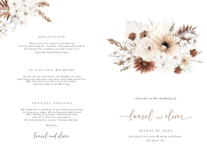 laurel-stat-36-03 | wedding program 5.5 x 8.5": laurel-stat-36-03 | wedding program