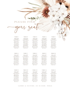 laurel-stat-36-08-b | seating chart 18 x 24": laurel-stat-36-08-b | seating chart portrait