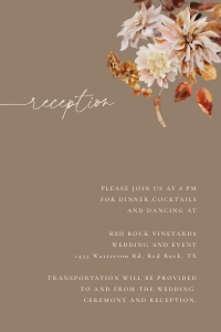 marigold-stat-38-02 | Reception Card 4x6": marigold-stat-38-02-set | Wedding Invitation Suite