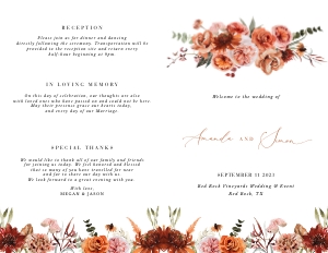 scarlett-stat-39-03 | Wedding Program 5.5 x 8.5: scarlett-stat-39-03 | wedding program