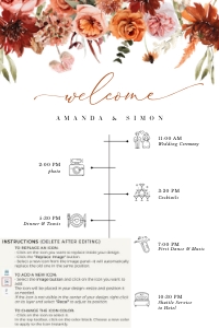 scarlett-stat-39-10 | Wedding Timeline 24 x 36": scarlett-stat-39-10 | wedding day timeline