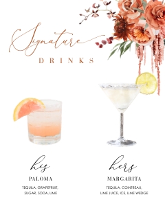 scarlett-stat-39-14 | Signature Drink - 8 x 10 inch: scarlett-stat-39-14 | Signature drink sign