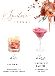 scarlett-stat-39-14 | Signature Drink - 5 x 7 inch: scarlett-stat-39-14 | Signature drink sign