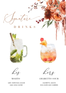 scarlett-stat-39-14 | Signature Drink - A4 - 29.7 x 21 cm: scarlett-stat-39-14 | Signature drink sign