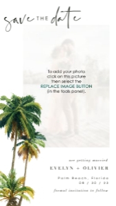 palma-evite-10-16 | Kala Digital Palm Tree save the date: palma-evite-10-16 | digital palm tree save the date with photo