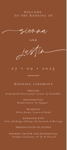 sienna-stat-40-03 | wedding program 4x9": sienna-stat-40-03 | wedding program