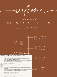 sienna-stat-40-10 | wedding timeline 18x24": sienna-stat-40-10 | wedding day timeline