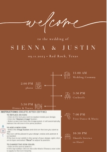 sienna-stat-40-10 | wedding timeline A2: sienna-stat-40-10 | wedding day timeline