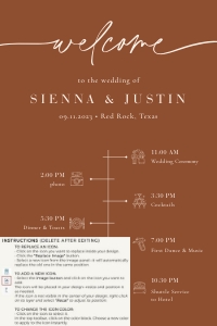 sienna-stat-40-10 | wedding timeline 24 x 36": sienna-stat-40-10 | wedding day timeline