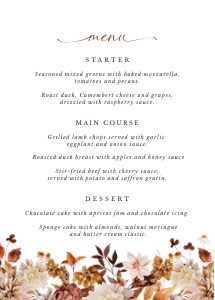 marigold-stat-38-09 | Menu 5x7": marigold-stat-38-09 | wedding menu