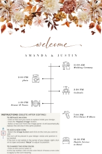 marigold-stat-38-10 | wedding day timeline 24 x 36": marigold-stat-38-10 | wedding day timeline sign