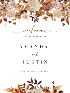 marigold-stat-38-11 | welcome sign 18 x 24": marigold-stat-38-11 | wedding welcome sign