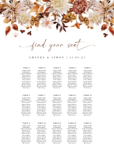 marigold-stat-38-08-b | seating chart 18x24": marigold-stat-38-08-b | seating chart portrait
