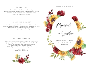 ruby-stat-42-19 | wedding program 5.5 x 8.5": ruby-stat-42-19 | wedding program
