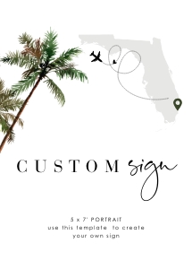 palma-stat-10-62 | Custom Sign 5x7": palma-stat-10-62 | palm tree custom sign