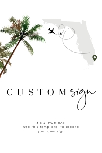 palma-stat-10-62 | Custom Sign 4x6": palma-stat-10-62 | palm tree custom sign