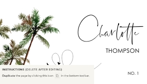 palma-stat-10-64 | Place cards 3.5 x 2": palma-stat-10-64 | palm tree place cards