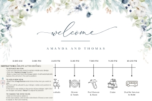 bianca-stat-43-10 | Bianca Wedding Timeline 36 x 24": bianca-stat-43-10 | wedding day timeline